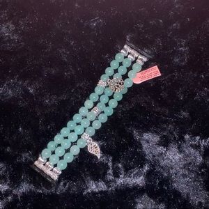 Apple Watch strap green aventurine bracelet charms